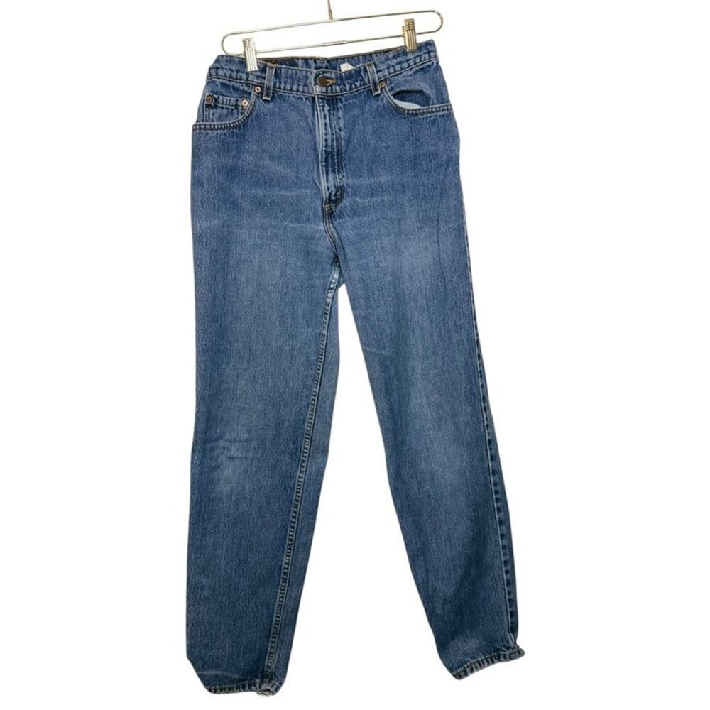 Vintage‎ Levi's 550 Relaxed Jeans Women 12 Tapered Leg High Rise Denim Blue